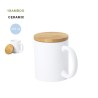 Tasse Éco-responsable Pratique Personnalisée Yotel pas cher Matières : bambou Couleurs : blanc personnalisable avec votre logo