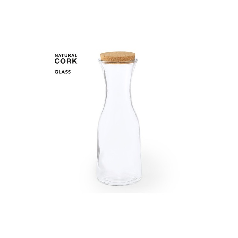 Bouteille Éco-responsable en Verre Personnalisée Pas Cher - Lonpel Matières : liège personnalisable avec votre logo