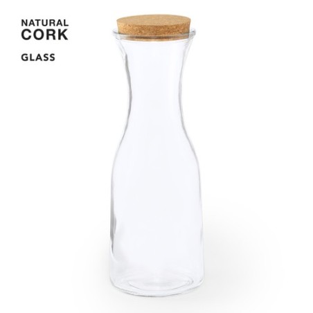 Bouteille Éco-responsable en Verre Personnalisée Pas Cher - Lonpel Matières : liège personnalisable avec votre logo
