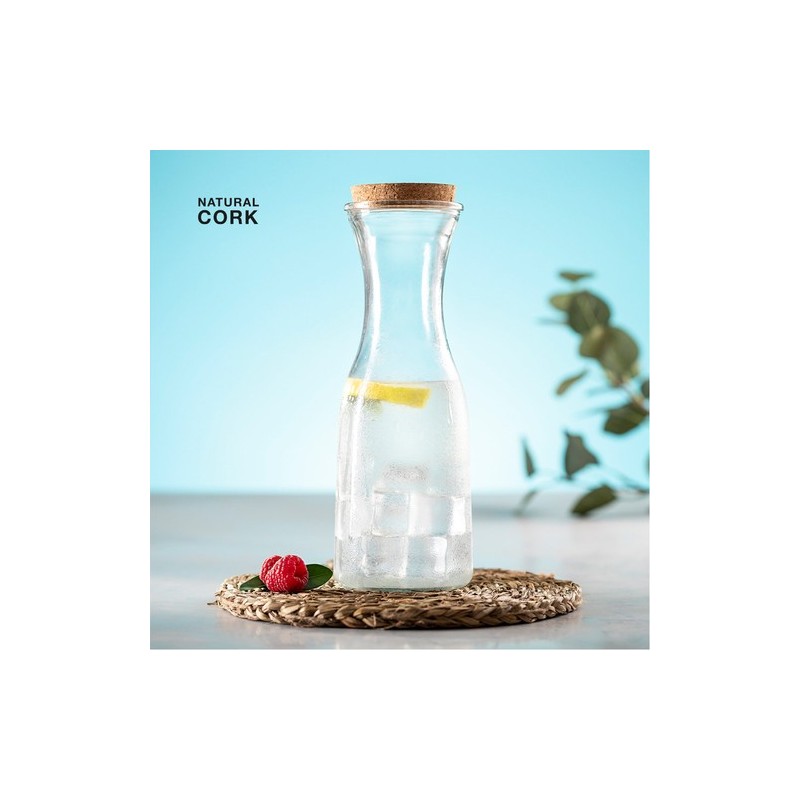 Bouteille Éco-responsable en Verre Personnalisée Pas Cher - Lonpel Matières : liège cadeau entreprise pas cher