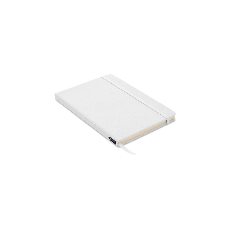 Carnet A5  en couverture RPET 600D - NOTE RPET MO9966 Matières : papier recyclé Couleurs : blanc cadeau entreprise pas cher
