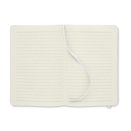 Carnet A5  en couverture RPET 600D - NOTE RPET MO9966 Matières : papier recyclé Couleurs : blanc objet publicitaire robuste