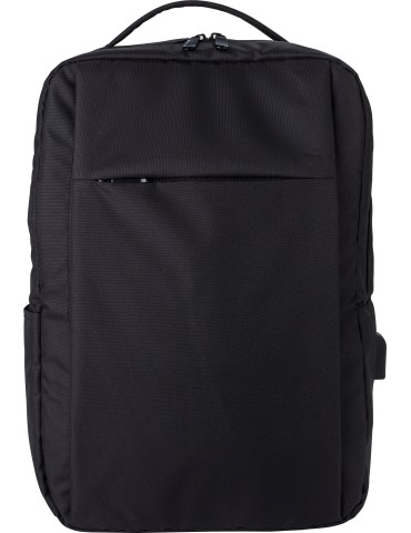 Sac à dos porte-ordinateur en polyester rPET personnalisé Jesse pas cher