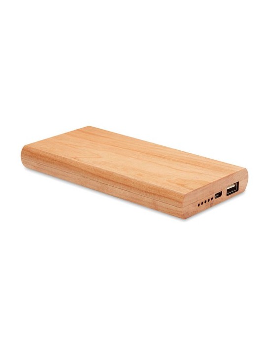 Chargeur Personnalisé Powerbank 4000 mAh en Bambou pas cher