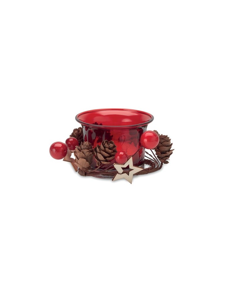 Bougeoir de Noël Personnalisé - en Verre Décoration Chic pas cher