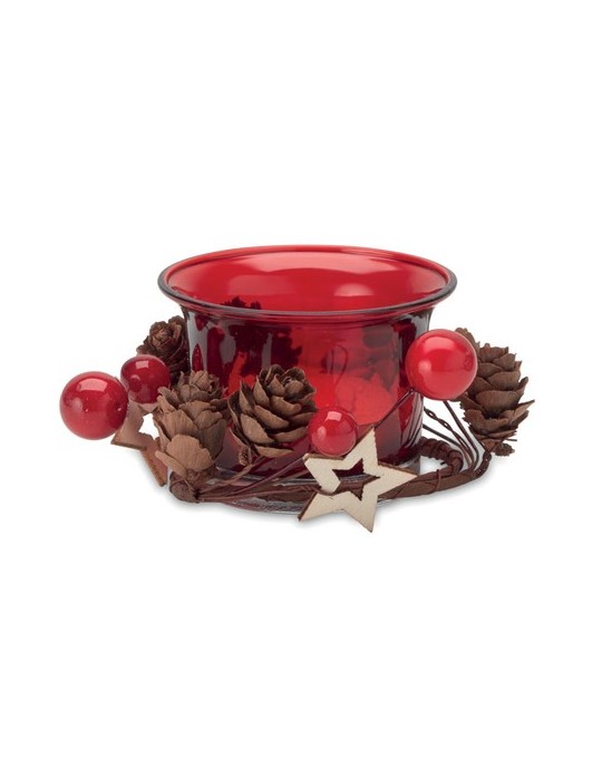 Bougeoir de Noël Personnalisé - en Verre Décoration Chic pas cher
