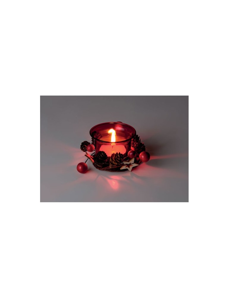 Bougeoir de Noël Personnalisé - en Verre Décoration Chic pas cher