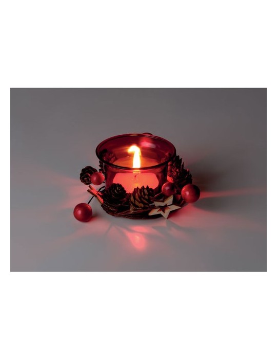 Bougeoir de Noël Personnalisé - en Verre Décoration Chic pas cher