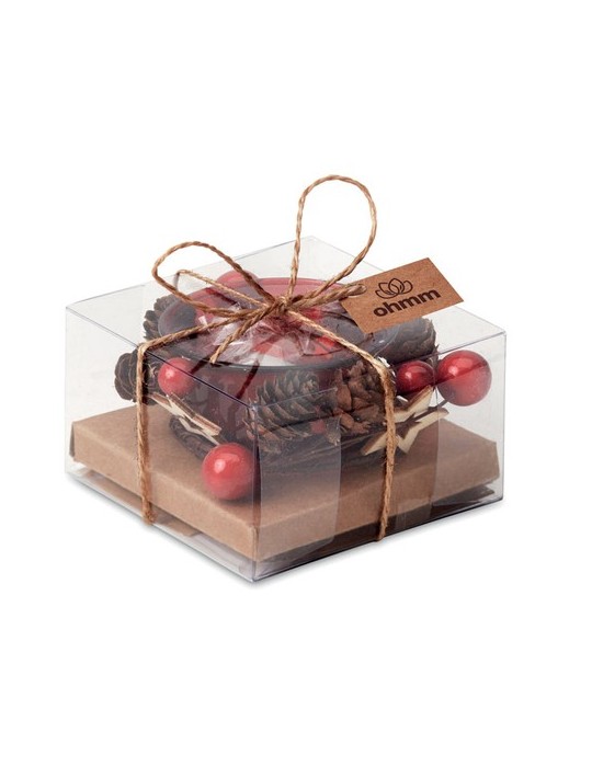 Bougeoir de Noël Personnalisé - en Verre Décoration Chic pas cher