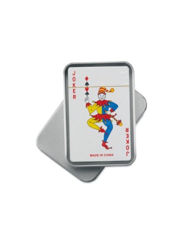 Cartes à jouer personnalisables en boîte étain AMIGO 2
