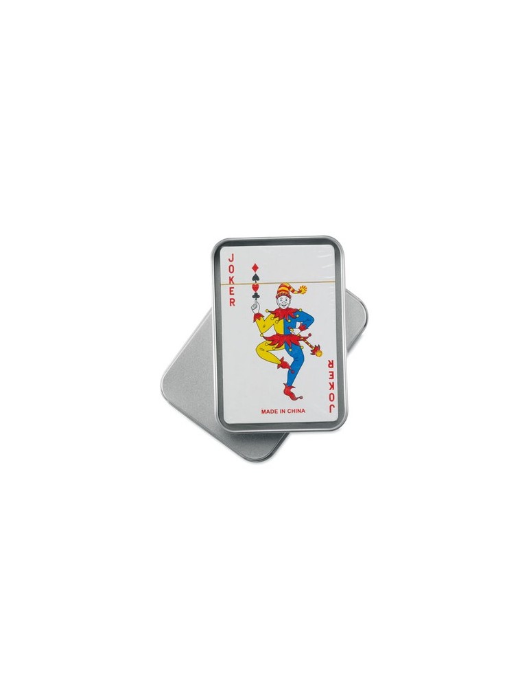 Cartes à jouer personnalisables en boîte étain AMIGO