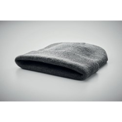 Bonnet  en RPET avec revers - RPET Matières : PET recyclé Couleurs : blanc cadeau collaborateur premium