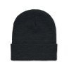 Bonnet  en RPET avec revers - RPET Matières : PET recyclé Couleurs : noir cadeau entreprise pas cher