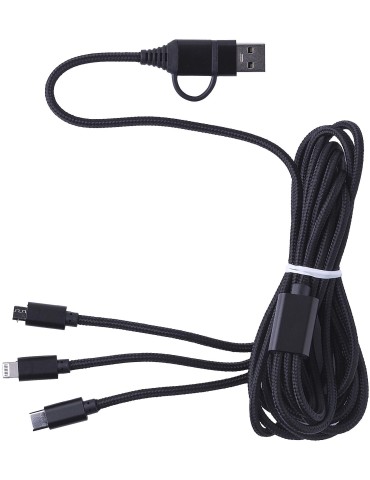 Câble de charge nylon personnalisé - Accessoire pratique Sable pas cher