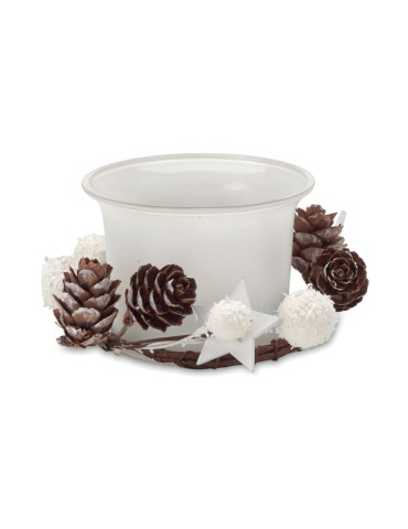 Bougeoir de Noël Personnalisé - en Verre Décoration Chic pas cher