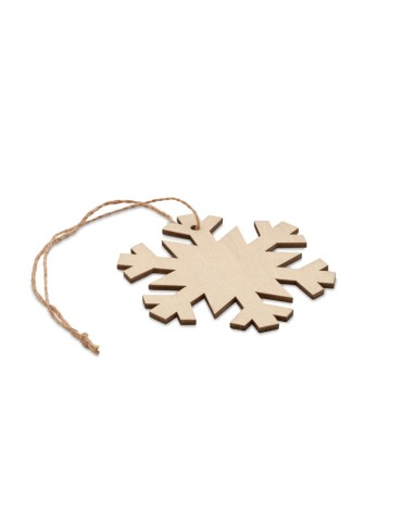 Décoration Flocon en Bois Personnalisée - Cadeau d'Entreprise Unique