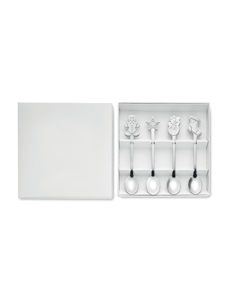 Cuillères à Thé de Noël Personnalisées | Set Pratique et Élégant