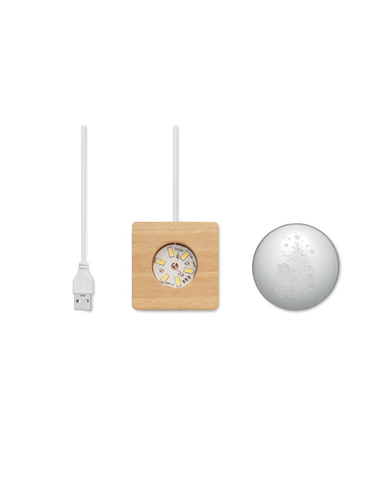Boule de Noël LED personnalisée pas cher - Santa Light