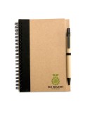 Bloc-notes recyclé avec stylo personnalisé