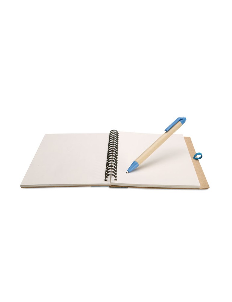 Bloc-notes recyclé avec stylo personnalisé