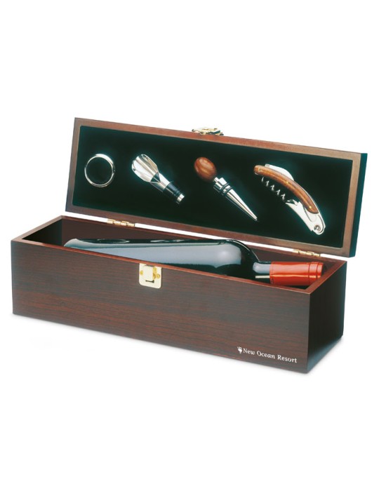 Coffret à vin en bois accessoire élégant personnalisée pas cher - COSTIERES