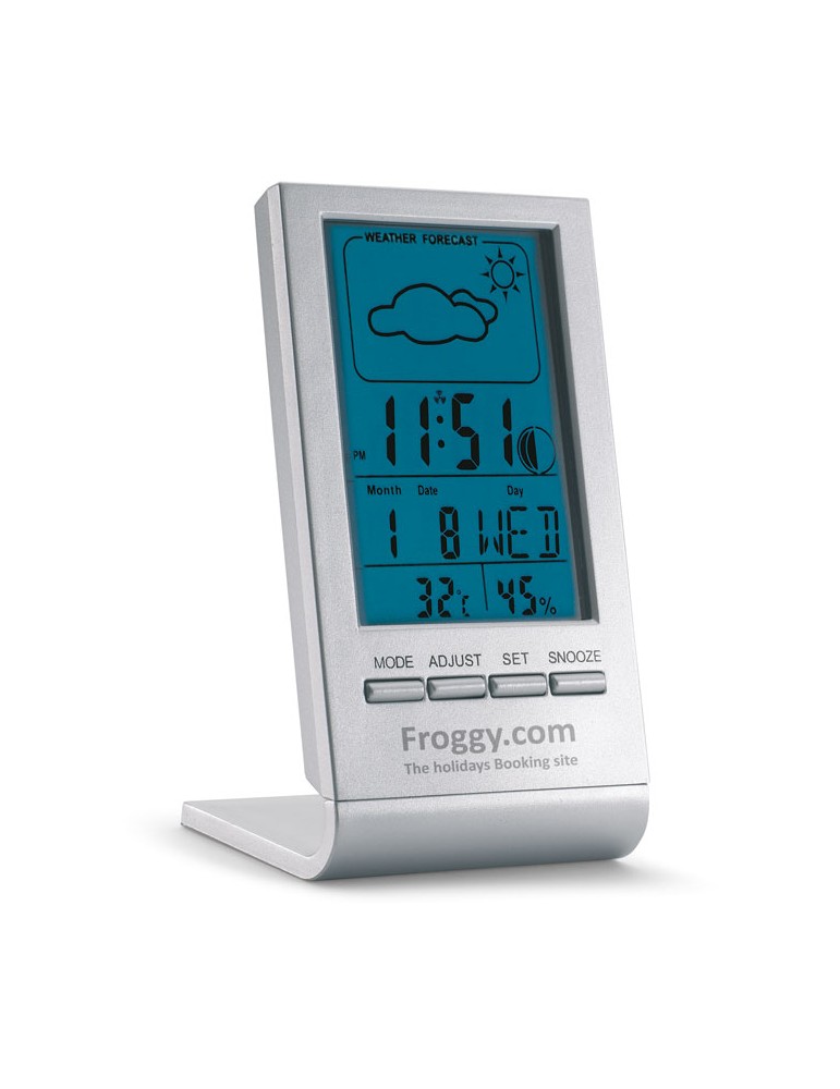 Station Météo LCD Bleu - Objets Publicitaires SKY