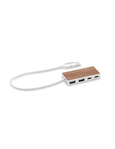 Hub USB 4 ports 27,5 cm publicitaire UBAH
