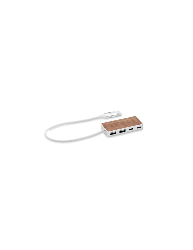 Hub USB 4 ports 27,5 cm publicitaire UBAH
