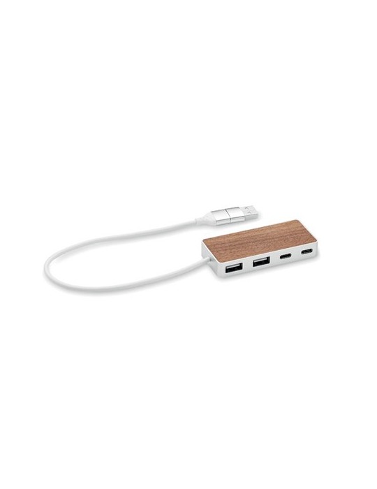 Hub USB 4 ports 27,5 cm publicitaire UBAH