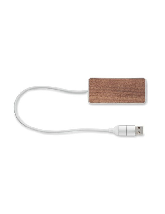Hub USB 4 ports 27,5 cm publicitaire UBAH