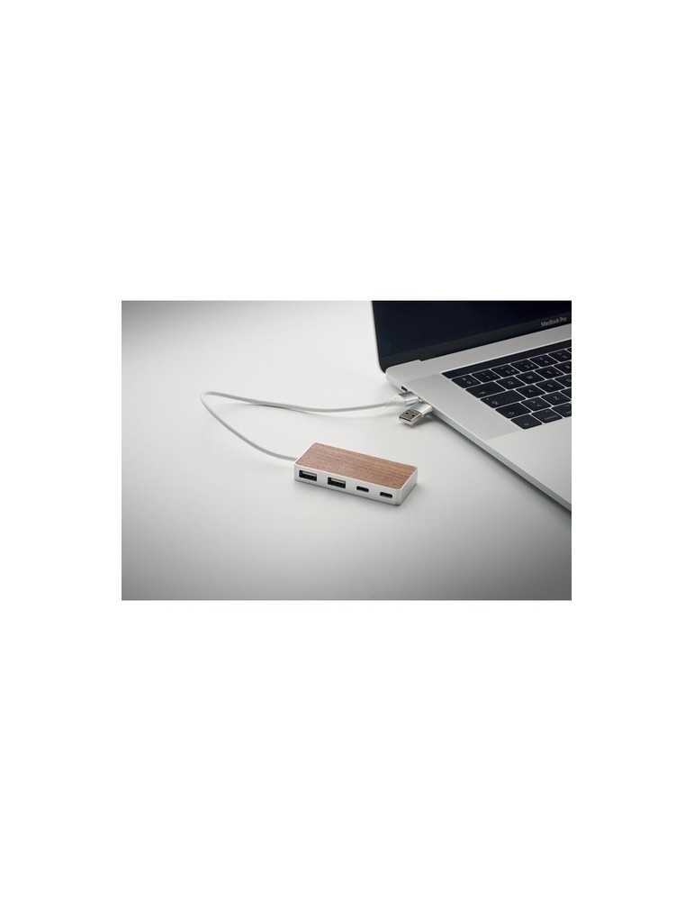 Hub USB 4 ports 27,5 cm publicitaire UBAH