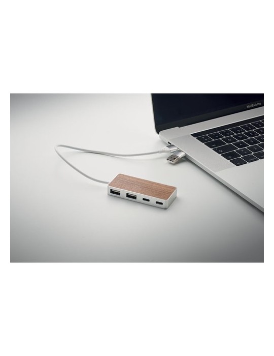 Hub USB 4 ports 27,5 cm publicitaire UBAH
