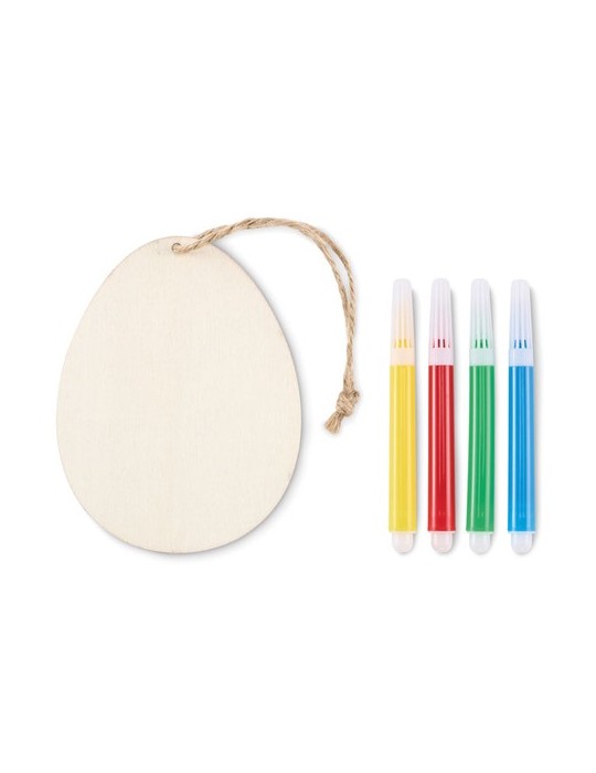 Set de peinture sur œuf en bois publicitaire DREGG