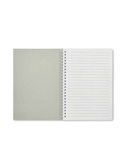 Cahier A5 en carton recyclé publicitaire RECARNOTE