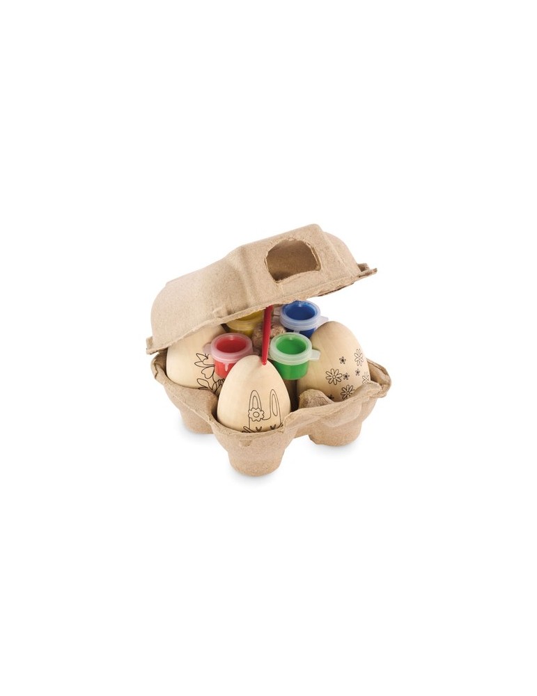 Set de peinture d'œufs en bois publicitaire EISET