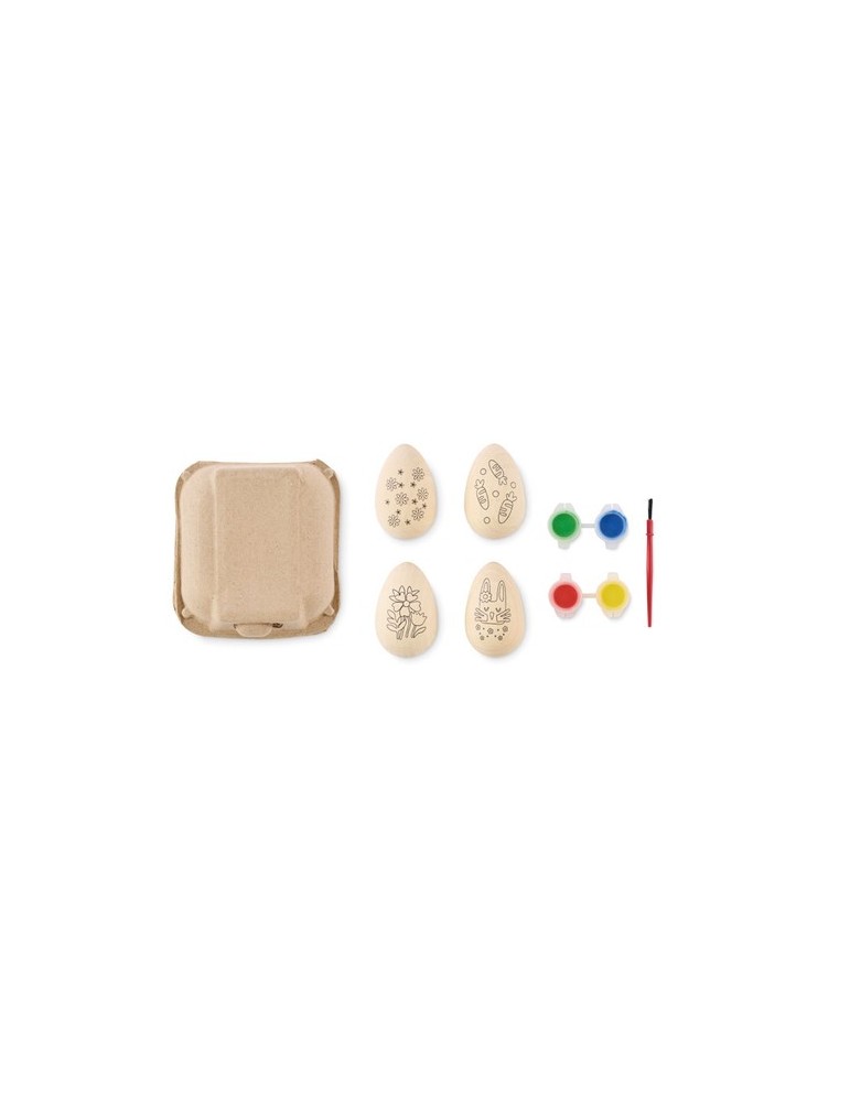 Set de peinture d'œufs en bois publicitaire EISET