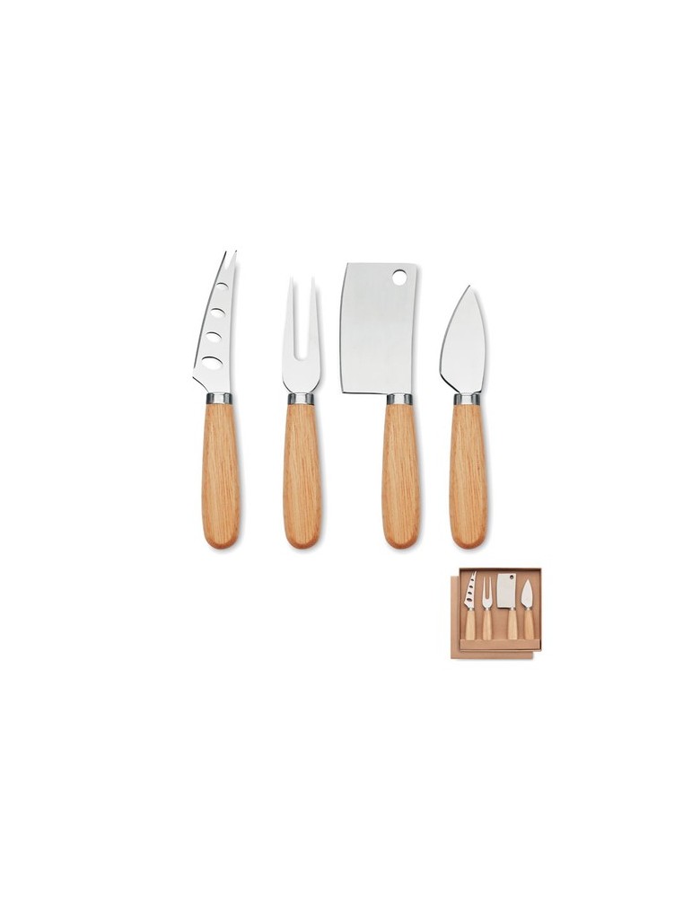 Set de 4 couteaux à fromage personnalisé CAMEMBERT