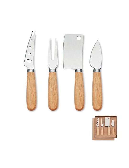 Set de 4 couteaux à fromage personnalisé CAMEMBERT