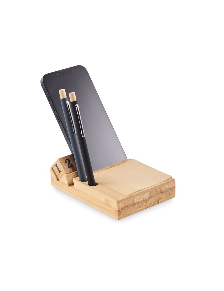 Calendrier de bureau en bambou publicitaire BOOTOP
