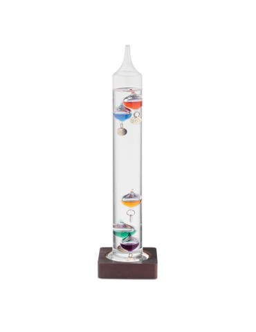 Thermomètre Galileo en verre 28cm - Précision et style personnalisé