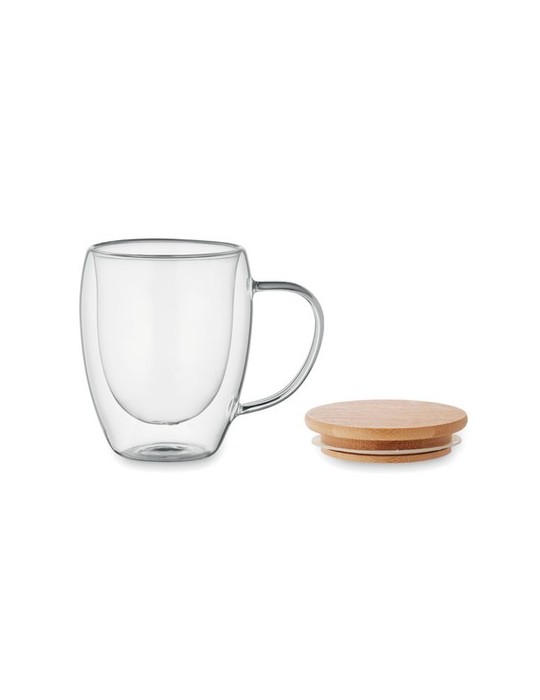 Mug en verre double paroi personnalisée pas cher - TIRAL 250ml