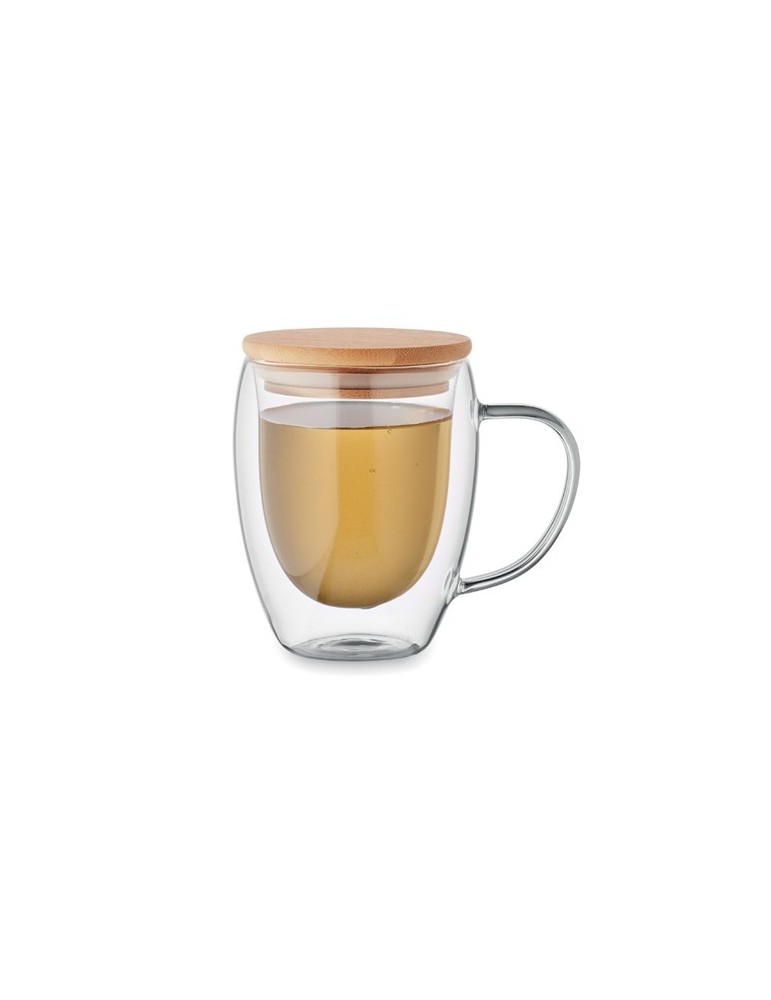 Mug en verre double paroi personnalisée pas cher - TIRAL 250ml