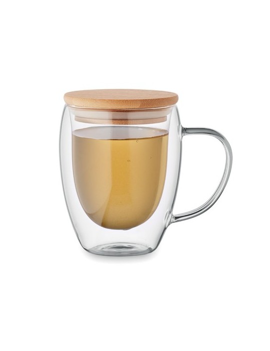 Mug en verre double paroi personnalisée pas cher - TIRAL 250ml