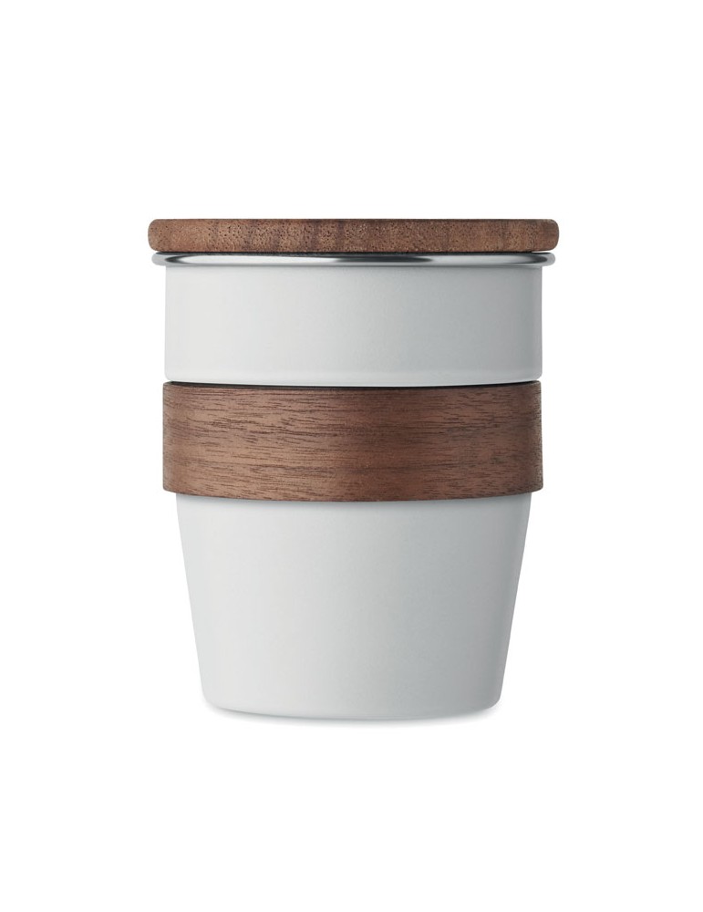 Gobelet Incassable 350 ml en Acier Inox Personnalisé WALNUT pas cher