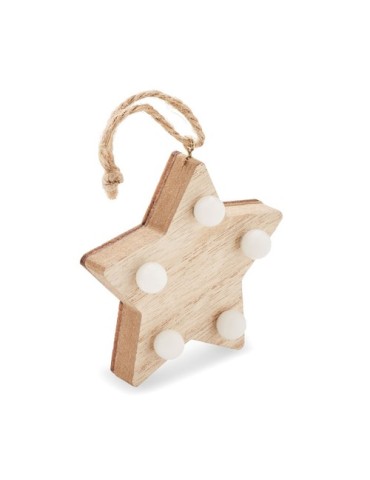 Étoile en Bois Personnalisée | LALIE | Décoration de Noël Lumineuse
