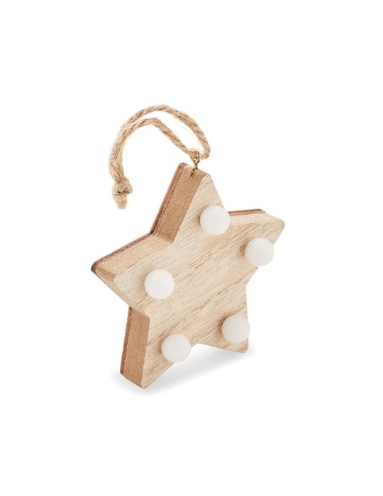 Étoile en Bois Personnalisée | LALIE | Décoration de Noël Lumineuse