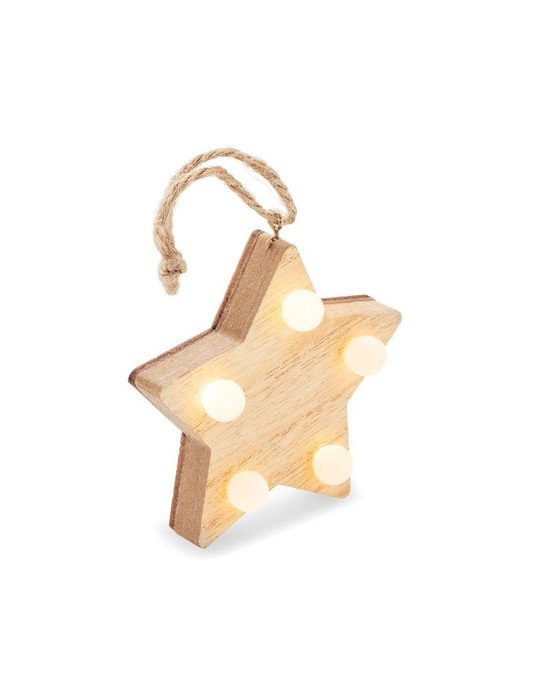 Étoile en Bois Personnalisée | LALIE | Décoration de Noël Lumineuse