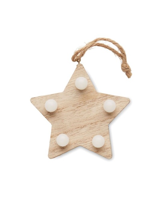 Étoile en Bois Personnalisée | LALIE | Décoration de Noël Lumineuse