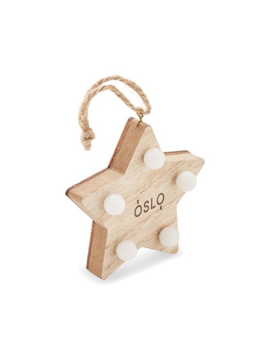 Étoile en Bois Personnalisée | LALIE | Décoration de Noël Lumineuse