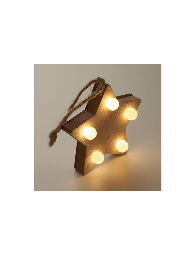 Étoile en Bois Personnalisée | LALIE | Décoration de Noël Lumineuse